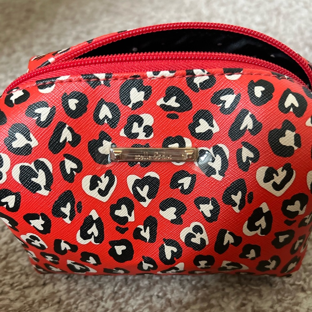 Stella and Dot Red Leopard Heart Pouf
